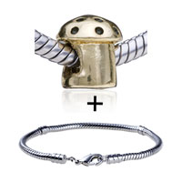 Pugster Gift Center - goldenmushroom european bead bracelet combination Image.