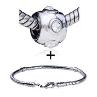 Pugster Gift Center - round crystal embed european bead bracelet combination Image.