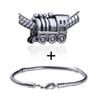 Pugster Gift Center - chic truck european bead bracelet combination Image.