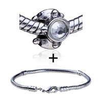 Pugster Gift Center - vertical rudder pattern european bead bracelet combination Image.