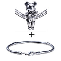 Pugster Gift Center - cute mickey mouse pattern european bead bracelet combination Image.