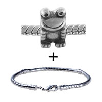 Pugster Gift Center - cute silver tone frog bracelet combination Image.
