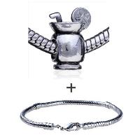 Pugster Gift Center - beverage glass pattern european bead bracelet combination Image.