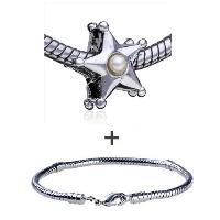 Pugster Gift Center - five pointed star european bead bracelet combination Image.