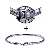Pugster Gift Center - round shaped star light pattern european bead bracelet combination Image.