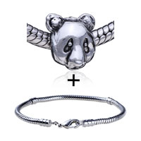 Pugster Gift Center - cute bear pattern european bead bracelet combination Image.
