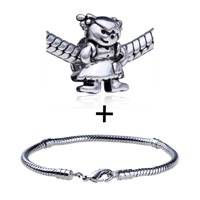 Pugster Gift Center - bear warrior european bead bracelet combination Image.