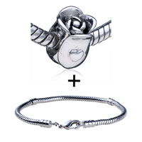Pugster Gift Center - flamboyant rose european bead bracelet combination Image.
