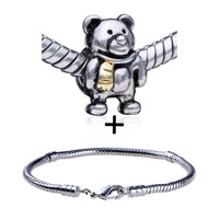 Pugster Gift Center - funny bear european bead bracelet combination Image.