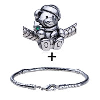 Pugster Gift Center - chubby bear pattern european bead bracelet combination Image.