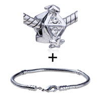Pugster Gift Center - crystal star pattern european bead bracelet combination Image.