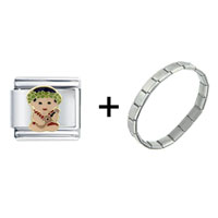 Pugster Gift Center - hawaii hula boy combination italian charm bracelet Image.