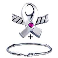 Pugster Gift Center - breast cancer awareness bracelet combination Image.