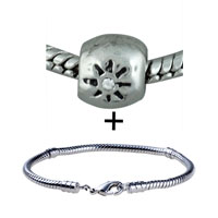 Pugster Gift Center - decorative flowers with rhinestones bracelet combination Image.