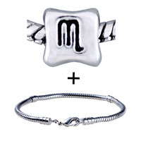 Pugster Gift Center - scorpio silver plated bracelet combination Image.