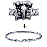Pugster Gift Center - austrian crystal butterfly bracelet combination Image.