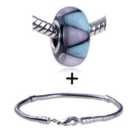 Pugster Gift Center - purple and blue triangle slim bracelet combination Image.