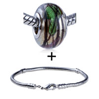 Pugster Gift Center - glitter light green mushroom bracelet combination Image.