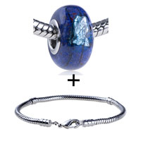 Pugster Gift Center - glitter pale blue speckle bracelet combination Image.