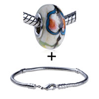 Pugster Gift Center - blue and green heart in circle bracelet combination Image.