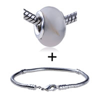 Pugster Gift Center - silver pink bracelet combination Image.