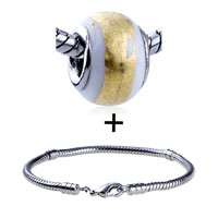 Pugster Gift Center - gold wide striped bracelet combination Image.