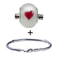 Pugster Gift Center - pink romantic heart bracelet combination Image.