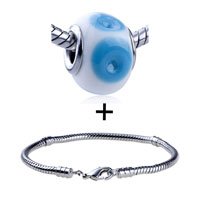 Pugster Gift Center - blue bubble dots bracelet combination Image.