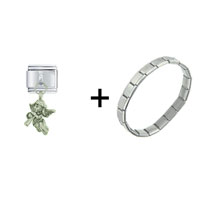 Pugster Gift Center - musical angel combination italian charm bracelet Image.