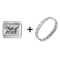 Pugster Gift Center - class of 2007 combination italian charm bracelet Image.