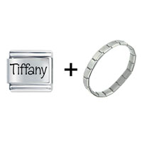 Pugster Gift Center - name tiffany combination italian charm bracelet Image.