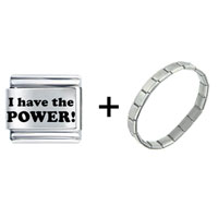 Pugster Gift Center - i have the power! combination italian charm bracelet Image.