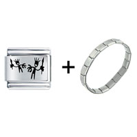 Pugster Gift Center - tribal dance combination italian charm bracelet Image.