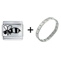Pugster Gift Center - bee combination italian charm bracelet Image.