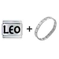 Pugster Gift Center - leo letter combination italian charm bracelet Image.