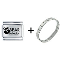 Pugster Gift Center - bear collector combination italian charm bracelet Image.