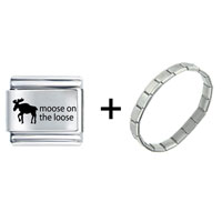 Pugster Gift Center - moose on the loose combination italian charm bracelet Image.