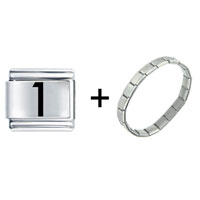 Pugster Gift Center - number one combination italian charm bracelet Image.