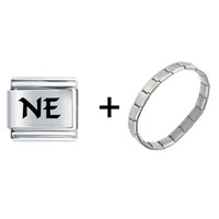 Pugster Gift Center - ne nebraska state combination italian charm bracelet Image.