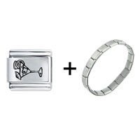 Pugster Gift Center - tropical drink glass combination italian charm bracelet Image.