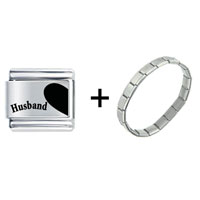 Pugster Gift Center - husband heart custom combination italian charm bracelet Image.