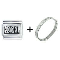 Pugster Gift Center - noel bell combination italian charm bracelet Image.