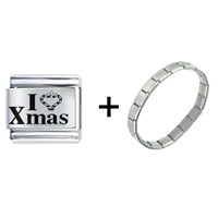 Pugster Gift Center - i love christmas combination italian charm bracelet Image.
