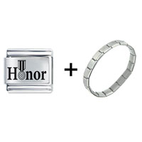 Pugster Gift Center - school honor combination italian charm bracelet Image.