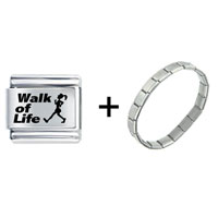 Pugster Gift Center - walk of life combination italian charm bracelet Image.