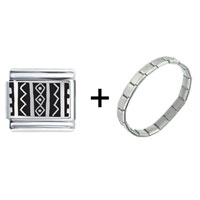 Pugster Gift Center - quilt artwork pattern combination italian charm bracelet Image.
