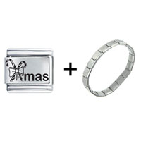 Pugster Gift Center - candy cane christmas combination italian charm bracelet Image.