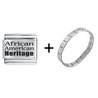 Pugster Gift Center - religious african american heritage laser italian charm bracelets combination Image.