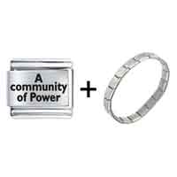 Pugster Gift Center - culture a community of power laser italian charm bracelets combination Image.