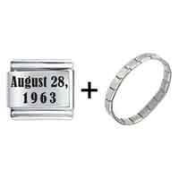 Pugster Gift Center - culture august peridot color28,1963 laser italian charm bracelets combination Image.